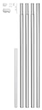 Alberts 639693 Fahnenmast | zylindrische Form | zum Einbetonieren | Aluminium, blank | Rohr-Ø 50 mm | Gesamthöhe 620 cm