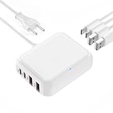 VPSUN USB C Ladegerät Mehrfach 40W, 8 Port USB-C Schnellladegerät Ladestation für mehrere Geräte,Multiport USB Ladehub für iPhone,Samsung Charging Stations