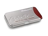 Pelikan Großraum-Tintenpatronen Edelstein Ink, Garnet (dunkelrot) im Metalletui, 6 Stück