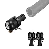 ROCKBROS 2er Set 2in1 Fahrradklingel als Lenkerstopfen, Mini Fahrrad Glocke Lenker Endkappen, Laute&Leichte Klingel für Rennrad Drop Bar 22,2mm gebogener Lenker Schwarz