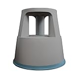 Westcott Rollhocker Dunkelgrau | Tritthocker mit 3 Gleitrollen | Stopautomatik bei Belastung | max. 150kg | Montage ohne Werkzeug | E-91001 00