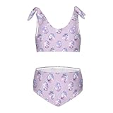Disco Balls Mädchen Zweiteiliger Tankini Badeanzug Mädchen Bikini Badeanzüge Sommer Strand Badeanzug Set, Mehrfarbig, 6-7 Jahre