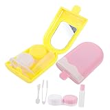 HAWILLOSCH 2er-Sets-Box Kontaktlinsenbehälter Für Frauen Tasche Kleiner Objektivhalter Behälter Für Kontaktlinsen Bequemer Linsenhalter Augenlinsen-Organizer Linsenfall Glas Farbe