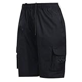 Generisch Kurze Arbeitshose Herren,Hosen Mit Taschen Passform Freizeit Hose Bodybuilding Komfortable Cargo Shorts Mode Strand Hosen Sommer Design Herrenhose Leicht