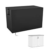 Aidetech Aufbewahrungsschuppen Abdeckung passend für Devoko Outdoor-Aufbewahrungsschrank, wasserdichte Aufbewahrungsbox, 121,9 cm L x 66 cm B x 94,4 cm H, Schwarz