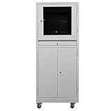 Certeo Industrie-PC-Schrank | HxBxT 170 x 68 x 60 cm | Grau | Computerschrank EDV-Schrank AV-Schrank Computerständer