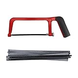 Professionelle Mini-Bügelsäge mit 30 Sägeblättern | Handmetallsäge für Eisen, Holz & Mauerschnitt | Kompakte PUK-Säge mit Wechselklingen für Heimwerker & Handwerker