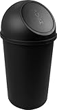helit H2401295 - Push-Abfallbehälter „the flip“ 25L, schwarz