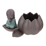 Supvox Aquarium Dekoration innerspace büroradio pflanzkuebel tischpult bürolocher Vase für Aquarienhintergrund Reize Luft Pflanzentopf hydroponischer Blumentopf Zen-Pflanzer Keramik Grey