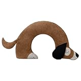 LESCHI Körnerkissen für Mikrowelle - anschmiegsames Wärmekissen aus 100% natürlicher Bio Baumwolle & Bio Weizen - ideal gegen Verspannungen an Nacken, Schultern und Hals - Hund, Braun