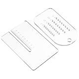 TOYANDONA 2 Stück Lochabstandsmesser und T Förmiges Lineal aus Transparentem Acryl Präzise Positionierung für Lederhandwerk Verstellbar Robustes Selbstgemacht Stanzhilfe Werkzeug