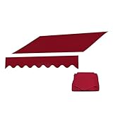 Ersatzstoff für Terrassen-Sonnenschutz, wasserdichter UV-Schutz, Überdachung für Türen und Terrassen (rot, 700 x 400 cm) – langlebige Lösung für den Außenbereich