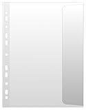 DONAU 1745910PL-00 Prospekthüllen mit Klappe, PP, A4, genarbt, 100μm, 10 Stück