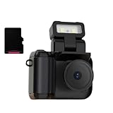 Retro Snap Kamera, Winzige Nostalgie Kamera, 32G Große Speicherkarte Kapazität Mini Vintage Kamera, 1080p HD Mini Kamera mit LED Blitzlicht, Digitale Daumenkamera für Reiseaufzeichnung (Schwarz)