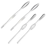 LEEQ Hummergabeln Set - Hummerbesteck Set, Meeresfrüchte Gabeln Picks, Krabben und Hummer Picking Tools Edelstahl 4tlg