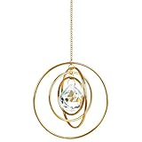 Sonnenfänger Kristall für Fenster,mit 4 Kreisen Drehender Kristalls Sonnenfänger,Hängend Suncatcher Kristall,Suncatcher,Fensterdeko Hängend,für Hängende Wohnzimmer,Balkon und Garten
