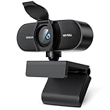OFFCUP Full HD Webcam, 1080P Webcam mit Mics Geräuschunterdrückung, USB Webcam Autofokus Streaming Kamera für PC Laptop für Live-Streaming Videoanruf Konferenz Online-Unterricht Spiel