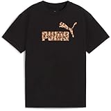 PUMA Mädchen ESS Animal Logo Infill Tee G T-Shirts, PUMA Black,