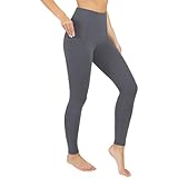Damen-Sportleggings, Push Up Sportleggings, hohe Taille, Winterleggings, Fitnessstudio, Jogging, Pilates, elastisch, mit Pfote, Bauchkontrolle, Leggings, nahtlos, Fitness, Sport, grau, XL