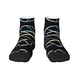 axzttupy Dna Chain Socken für den Alltag, bequem, atmungsaktiv, für alle Jahreszeiten, für Workout, Fitnessstudio, 1 Schwarz, Einheitsgröße