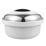 KITCHENKARATLY Mikrowellen dampfgarer Edelstahl mit Kunststoffgriffen Langlebig und Einfach zu Bedienen Energiesparend für Gemüse Fleisch und Reis Mikrowellen dünsteinsatz für Gesundes Kochen