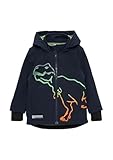 s.Oliver Softshelljacke mit Dino-Print und Fleece innen Navy 140