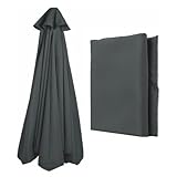 UV-beständiges Ersatzdach für Marktschirm Wasserdicht Outdoor Schatten Sonnenschutz für Terrasse Garten und Strand - nur Überdachung