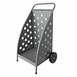 Kaminholzwagen mit Rädern, grau, 65 x 48 x 90 cm