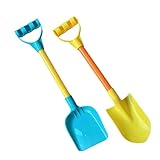 2 Stücke Sandkasten Spielzeug für Kinder Kleinkinder Strandschaufeln Sandkasten Gartenspielzeug Spielstabil Sandspielzeug Gelb und Blaue Schaufeln 38cm