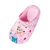 Kinder Clogs ELSA| Hausschuhe Mädchen Gartenschuhe Atmungsaktiv Pantoletten|Sandalen Badeschuhe Eiskönigin 2 (Rosa, EU Schuhgrößensystem, Kleinkind, Damen, Numerisch (von/bis), M, 24, 26)