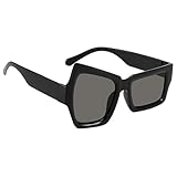 Zestivra Lustige Sonnenbrille für Damen, tragbare Straßenfotografie-Schattierungen, Augenbrauenerhöhung, Sonnenbrille zum Angeln, Fahren, Radfahren, stilvolle unregelmäßige Farbtöne, Schwarz , Refer