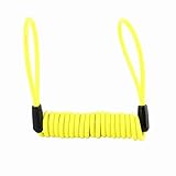 ZASCHMOY Motorradfahrrad ATV Scooter Disc Lock Security Reminder -Kabel -Kabel Tool 3,5 Mm Gelbe Feder Erinnerungskabel, 120 Cm Lang für Verbesserte Sicherheit und Sichtbarkeit