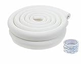 TUKA TKD7003 4M U-förmige Kantenschutz Extra Verdicken, Stoßschutz für Tisch und Möbel Kanten, Kindersicher Schwamm Kissen Anti-Kollisions-Stoßstange Streifen, Off-Weiß