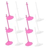 WHAMVOX 12 Stück Teiliges Transparent und Stabile Halterung aus Strapazierfähigem Kunststoff für Puppen Actionfiguren und Modelle Verstellbare Displayständer für Puppenhaus und