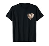 Gepard Leopard Herz Mädchen Tier Cool Print T-Shirt