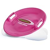JAMARA 460371 460371-Snow Play Rutschteller 60cm-Haltegriffe an beiden Seiten, langlebiger, robuster Kunststoffkörper, Leichtgewicht mit nur 555 g, pink