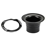 Kisangel Set Drum Amp Drum Bass Verstärker Drum Zubehör Drum Kit Booster Bass Drum Enhancer Ersatz Drum Enhancer Mikrofonloch Drum Head Drum Lautsprecher Drum Zubehör Abs Schwarz