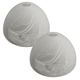 2 Stück Lampenschirm Glas Ø17cm – für Tischlampe, Stehlampe & Hängelampe Ersatzglas E14 Lamp Shade Glas Ersatz