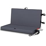 Bumfire Sitzkissen Beheizbar & Faltbar - Akku Heizkissen Kabellos mit USB Anschluss - Elektrisch Beheizbare Wärmekissen Sitzauflage Stadion, Camping, Rollstuhl, Outdoor Kissen - Anthrazit - 35x35 cm