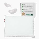 zizzz Enten Daunenkissen - Made in Germany - NoMite & Downpass Zertifiziert - Kissen aus 15% Entendaunen / 85% Entenfedern mit Bio Baumwoll Batist umhüllt