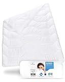 Bettdecke Blanco, Testsieger 2021, Weiche Winterdecke in Allen Größen, Stepp-Decke mit Feuchtigkeitsmanagement, Optimale Hygiene für Kinder und Babys, Atmungsaktive und warme Kinder-Decke 100x135