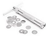 ScrapCooking – Zuckerpaste Extruder mit 20 Motiven – Zubehör Dekoration für Gebäck, Küche, Aluminium, zum Modellieren von Cake Design – 5098, Grau
