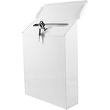 Baluue Vintage Wandbriefkasten aus Eisen mit Schloss Abschließbar Wetterfest Multifunktionale Brief Vorschlagsbox für Zuhause Büro und Außenbereich Rustikales Amerikanisches Design