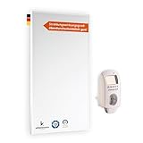 Könighaus Infrarotheizung 1000 Watt - Eco Modell - Energiesparende Infrarot Wandheizung - TÜV SÜD - Elektroheizung mit Überhitzungsschutz - inkl. Thermostat