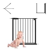 Treppenschutzgitter für Babys 75-82 cm, Türschutzgitter, ohne Bohren, für Kleinkinder, Treppensicherung, Klemmgitter, 75-82 cm, einhändiges Öffnen, Metall