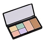 Color Concealer-Palette, kompakte Camouflage-Farbtonanpassungspalette, volle Reichweite, leuchtend grüner Pfirsich-Lavendel-Orangen-Töne, kompakt, leicht, Hautvorbereitung