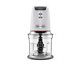Kenwood EasyChop CHP61.000WH, Zerkleinerer mit vier Klingen, Schüssel 0,5 l, Druckantrieb, 2 Geschwindigkeiten, rutschfester Ring, spülmaschinenfest, Eisbrecher, 500 W, Weiß