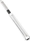 Leifheit Microcut Reibe fein, Microcut steht für extra scharfe und langlebige Klingen, rostfreier Edelstahl, Zester Reibe in edlem Design optimal zum Servieren, Raspel, Hobel