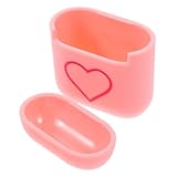CONGARTENO Herzförmige Matte Pc Hülle Kompatibel mit Airpods Leichte Stoßfeste Earphone TPU Schutzhülle Installieren Kreativer Kopfhörer Schutz Rosa
