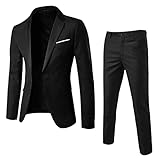 Anzug Herren Anzug Slim Fit 2 Teilig Herrenanzug 2-Teilig Anzüge Herren Modern Sakko für Business Hochzeit